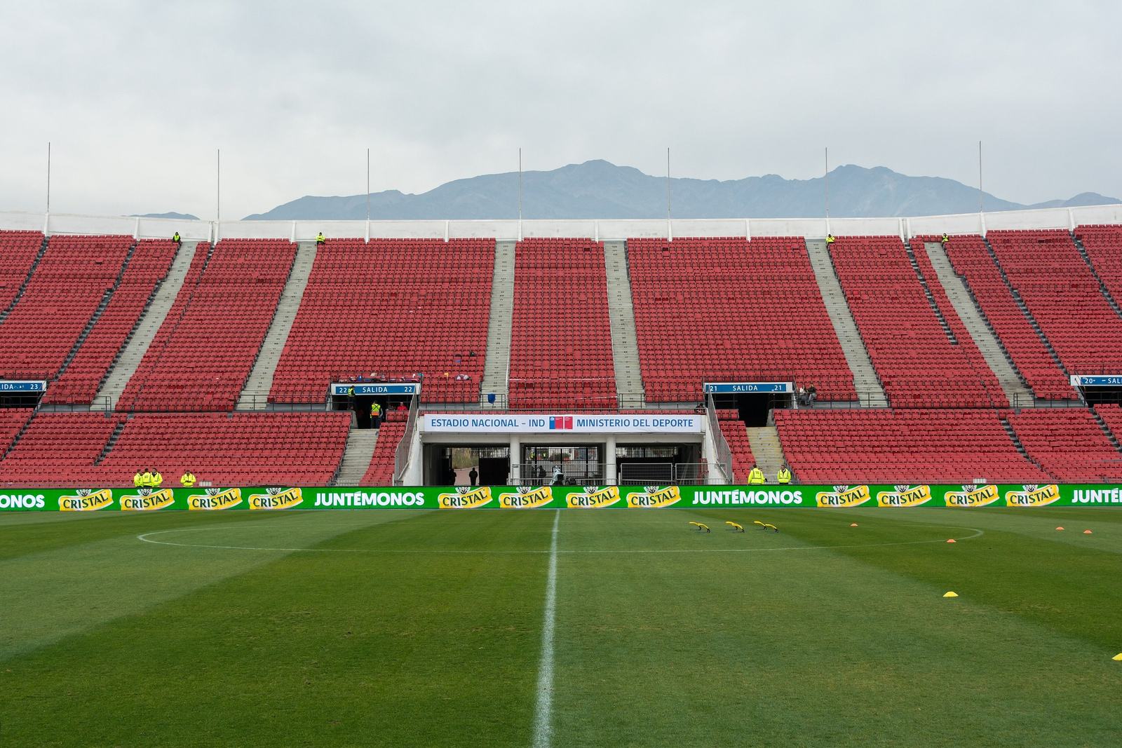 El Estadio Nacional de Santiago durante un partido entre Chile y Colombia