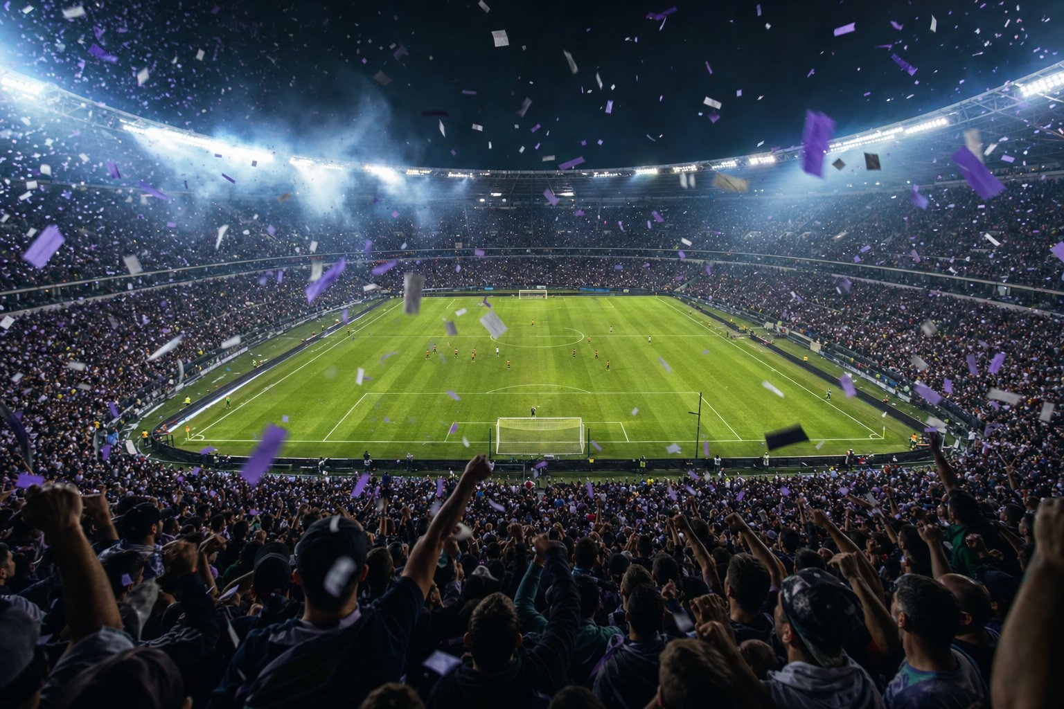 Noche de copa continental en un estadio lleno